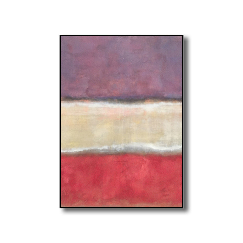 Light Color Hand Printed Canvas Textured Abstract Expressionism House Interior Painting - Clearhalo - 'Arts' - 'Canvas Art' - 1808840