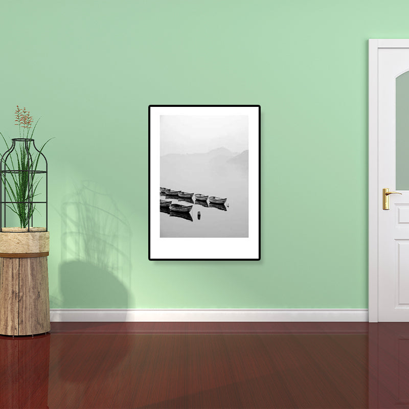 Grey Tropical Canvas Wall Art Photographic Scenery Print Wall Decor for Dining Room Clearhalo 'Art Gallery' 'Canvas Art' 'Coastal Art Gallery' 'Tropical' Arts' 1808861