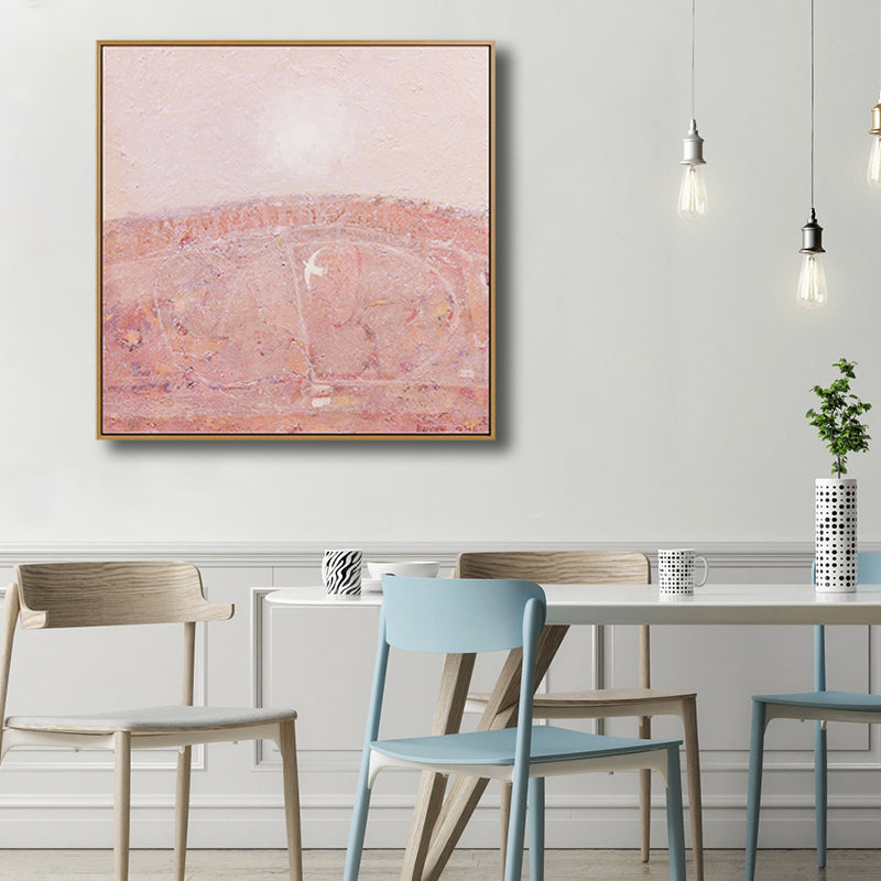 Textured Farm Field Painting Canvas Print Rustic Wall Art Decor for House Interior Clearhalo 'Art Gallery' 'Canvas Art' 'Country Art Gallery' 'French Country' 'Rustic' Arts' 1809116