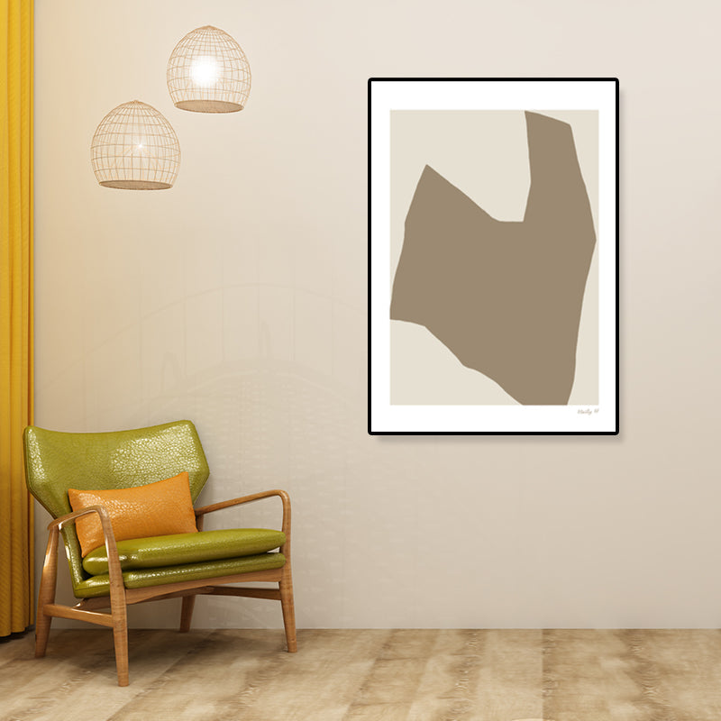 Devise Pattern Canvas Art Abstract Expressionism Textured Wall Decor in Soft Color
