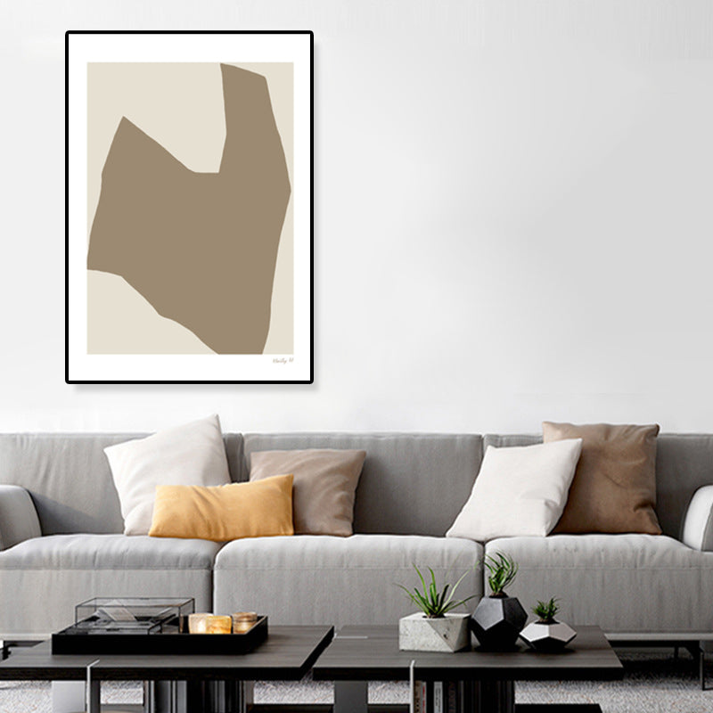 Devise Pattern Canvas Art Abstract Expressionism Textured Wall Decor in Soft Color