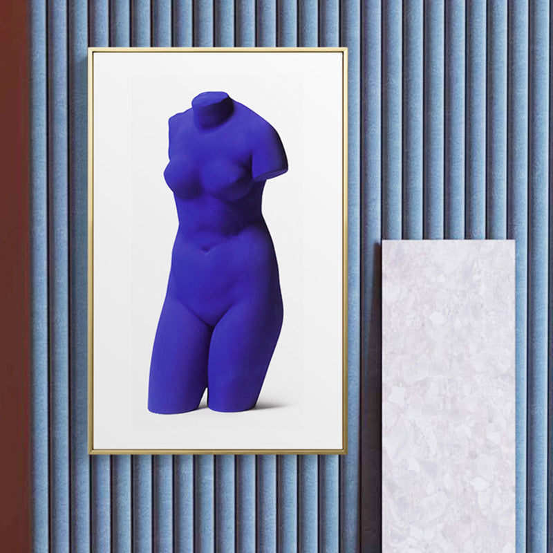 Photo Printed Nude Sculpture Canvas Dark Color Modern Wall Art for House Interior