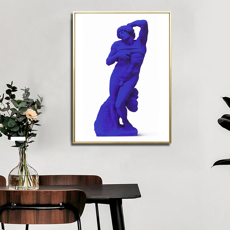 Photo Printed Nude Sculpture Canvas Dark Color Modern Wall Art for House Interior
