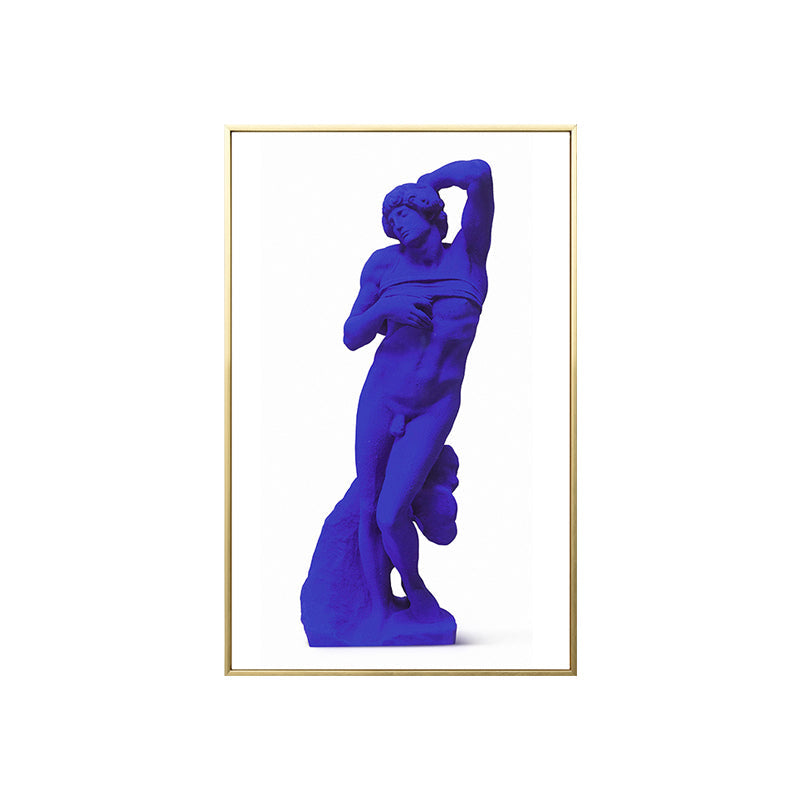 Photo Printed Nude Sculpture Canvas Dark Color Modern Wall Art for House Interior
