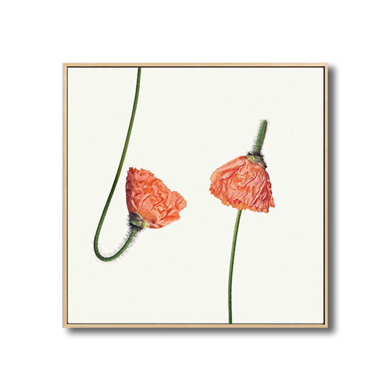 Rural Blossoming Flower Canvas Print Soft Color Textured Wall Art for Sitting Room Clearhalo 'Art Gallery' 'Canvas Art' 'Country Art Gallery' 'French Country' 'Rustic' Arts' 1809381