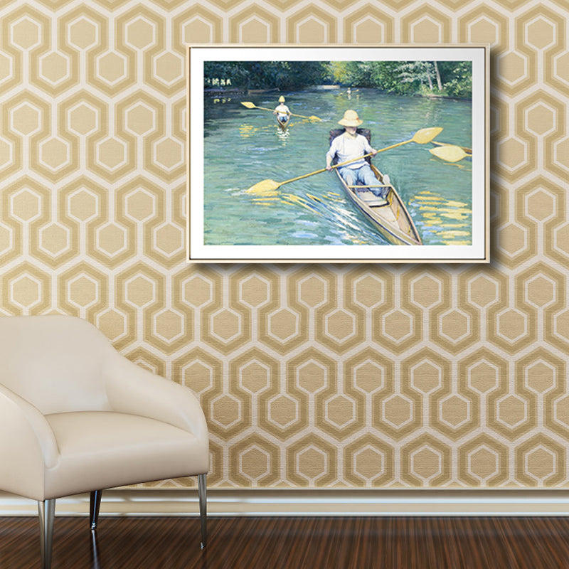 Park Scenery Wall Art Rustic Sunny Spring Canvas Print in Pastel Color for Living Room Blue Clearhalo 'Art Gallery' 'Canvas Art' 'Country Art Gallery' 'French Country' 'Rustic' Arts' 1809813