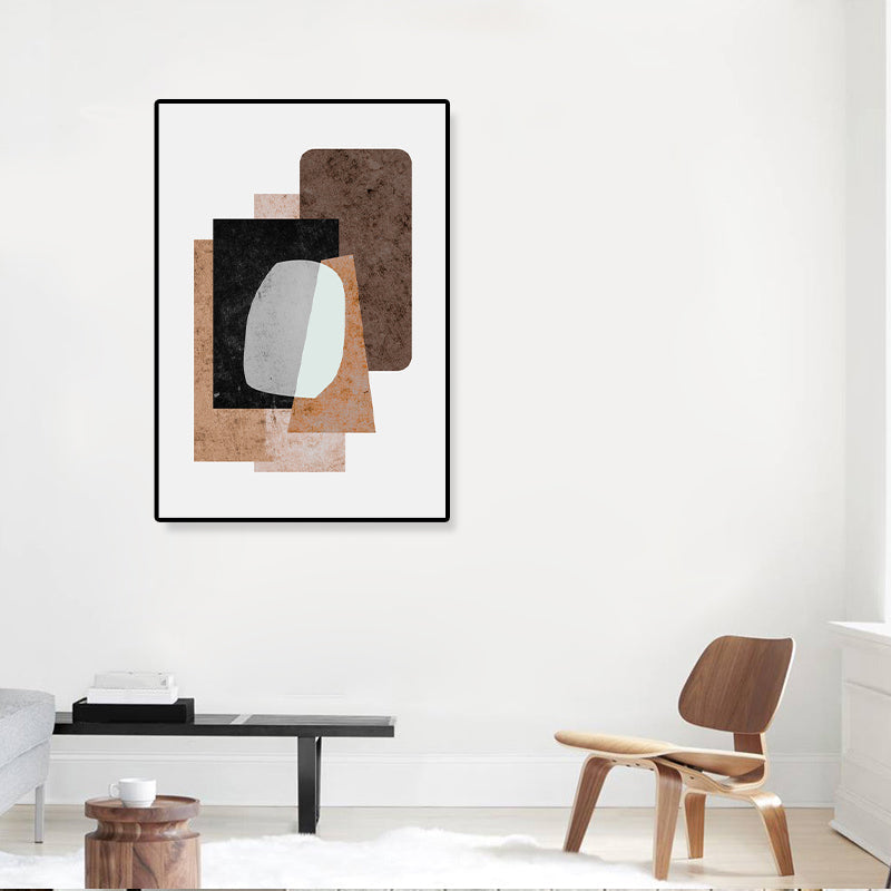 Novel Pattern Canvas Abstract Expressionism Textured Wall Art Decor in Light Color Clearhalo 'Arts' 'Canvas Art' 1810065