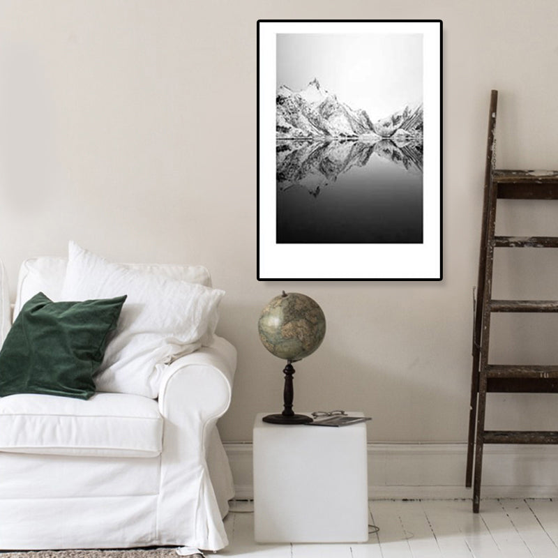 Tropical Rocky Bay Seascape Canvas Print Dark Color Textured Wall Art for Living Room Clearhalo 'Art Gallery' 'Canvas Art' 'Coastal Art Gallery' 'Tropical' Arts' 1810197