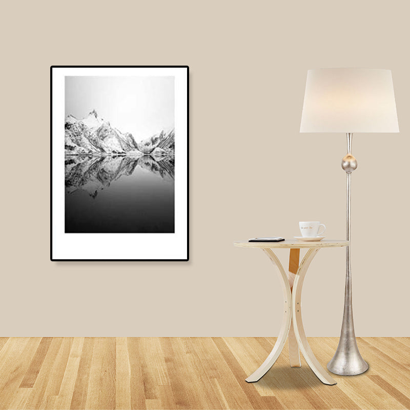 Tropical Rocky Bay Seascape Canvas Print Dark Color Textured Wall Art for Living Room Clearhalo 'Art Gallery' 'Canvas Art' 'Coastal Art Gallery' 'Tropical' Arts' 1810198