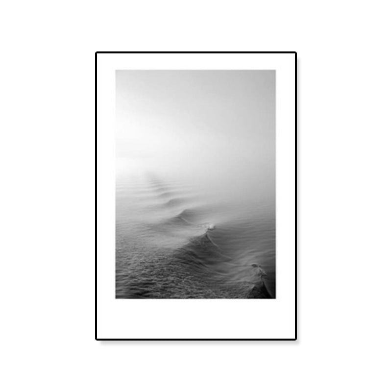 Tropical Rocky Bay Seascape Canvas Print Dark Color Textured Wall Art for Living Room Clearhalo 'Art Gallery' 'Canvas Art' 'Coastal Art Gallery' 'Tropical' Arts' 1810207