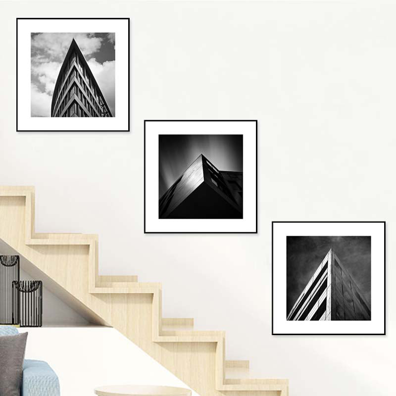 Photograph Architecture Wall Art Print in Dark Color Canvas Wall Decor, Textured Clearhalo 'Art Gallery' 'Canvas Art' 'Contemporary Art Gallery' 'Modern' Arts' 1810212