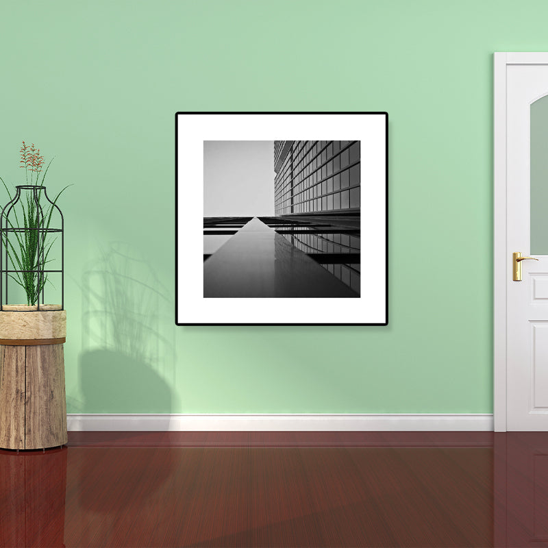 Photograph Architecture Wall Art Print in Dark Color Canvas Wall Decor, Textured Clearhalo 'Art Gallery' 'Canvas Art' 'Contemporary Art Gallery' 'Modern' Arts' 1810232