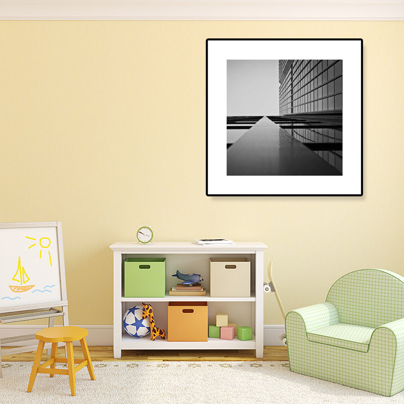 Photograph Architecture Wall Art Print in Dark Color Canvas Wall Decor, Textured Clearhalo 'Art Gallery' 'Canvas Art' 'Contemporary Art Gallery' 'Modern' Arts' 1810233