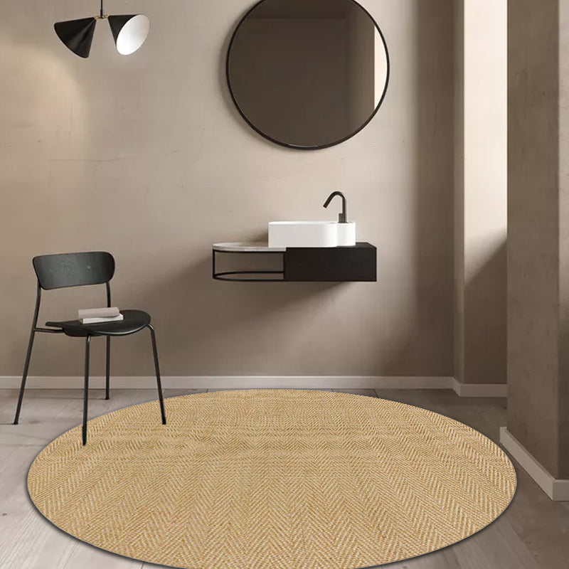 Brown Living Room Rug Rustic Solid Color Rug Sisal Pet Friendly Anti-Slip Washable Area Rug for Decoration Clearhalo 'Area Rug' 'Rug' 1810537