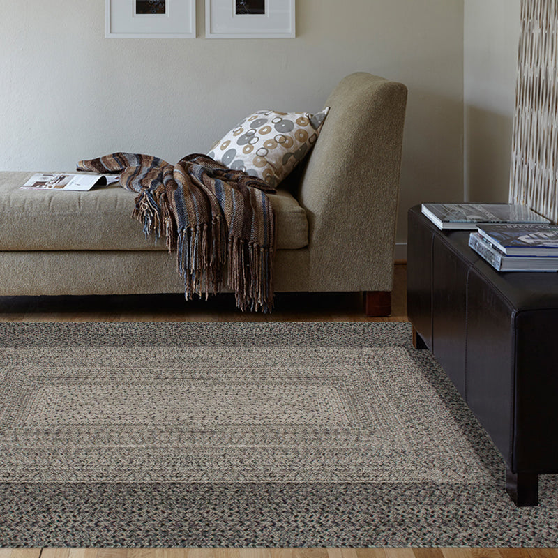 Countryside Geometric Pattern Rug Grey and Black Polypropylene Rug Non-Slip Backing Washable Pet Friendly Carpet for Home Clearhalo 'Area Rug' 'Rug' 1810784