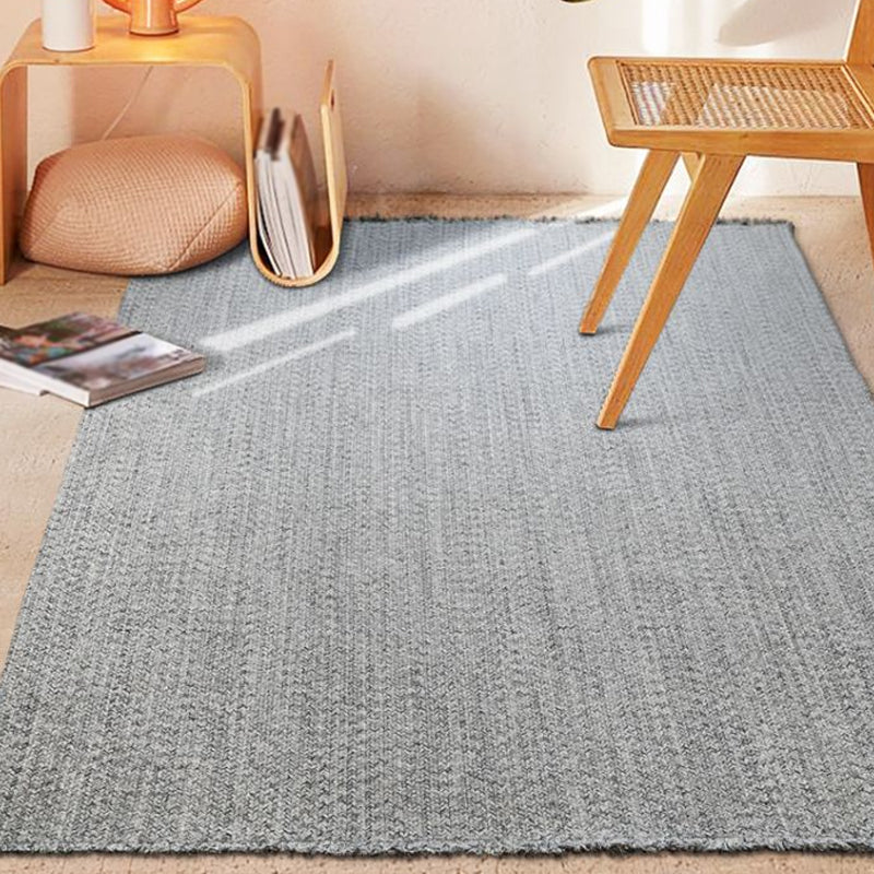Casual Rustic Rug Silver Grey Plain Rug Washable Pet Friendly Reversible Carpet for Living Room Silver Gray 2'11" x 4'11" Clearhalo 'Area Rug' 'Rug' 1810885