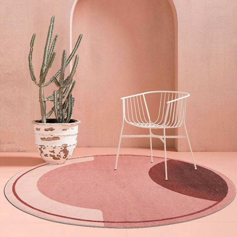 Creative Abstract Rug Red and Pink Modernism Rug Polyester Pet Friendly Washable Non-Slip Area Rug for Bedroom Clearhalo 'Area Rug' 'Rug' 1810920