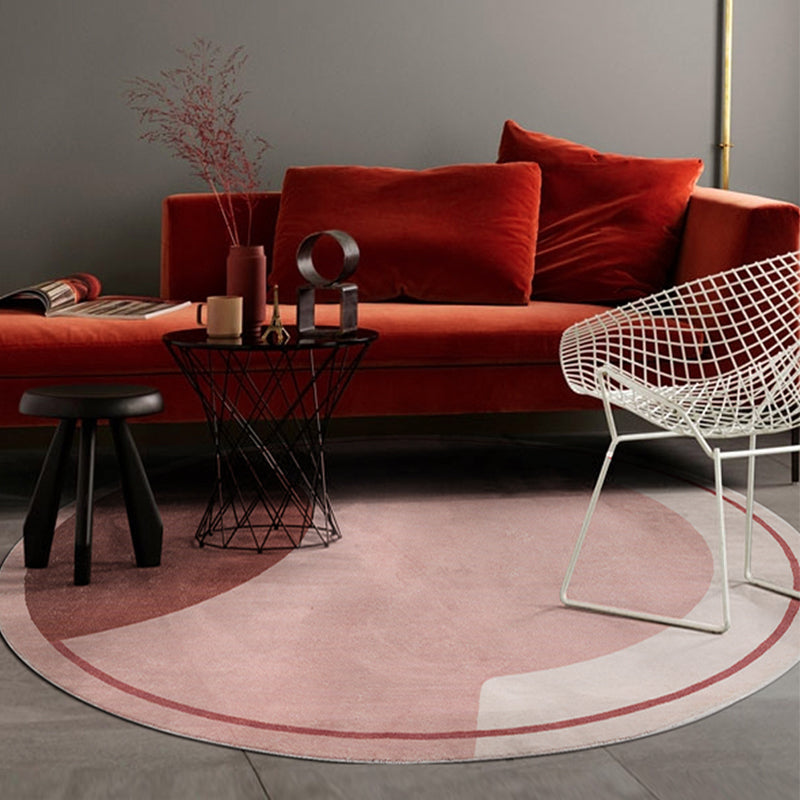 Creative Abstract Rug Red and Pink Modernism Rug Polyester Pet Friendly Washable Non-Slip Area Rug for Bedroom Clearhalo 'Area Rug' 'Rug' 1810921