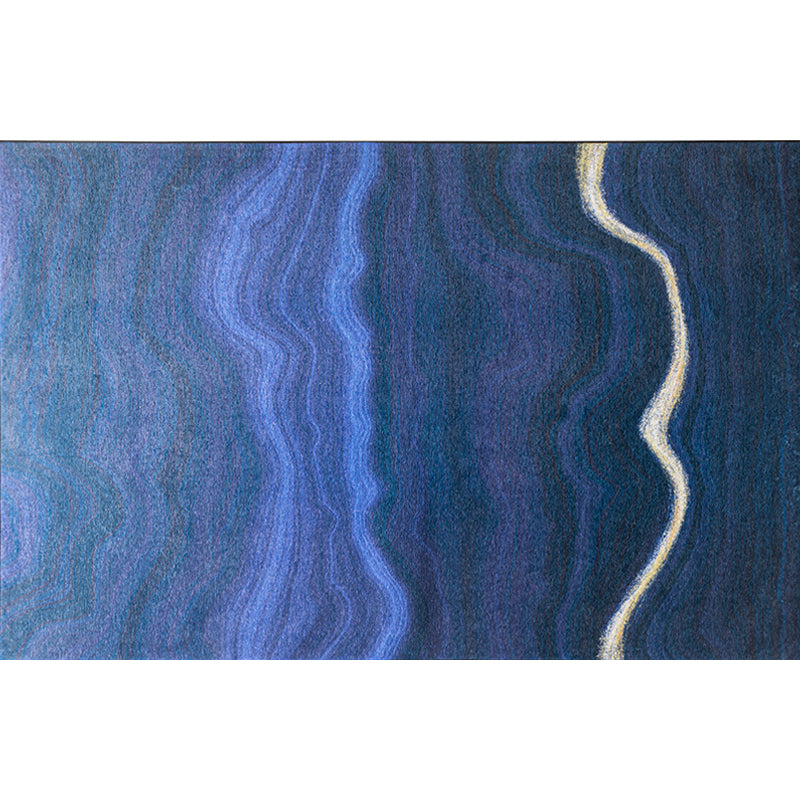 Creative Abstract Rug Green and Blue Modernism Rug Polyester Pet Friendly Washable Non-Slip Area Rug for Bedroom Clearhalo 'Area Rug' 'Rug' 1810955