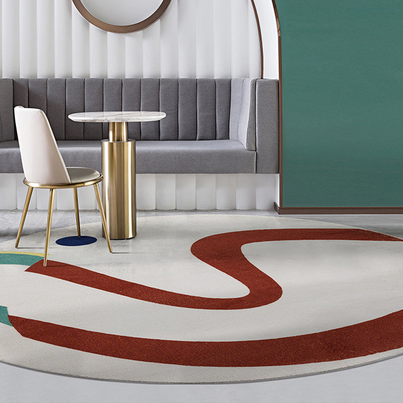 Green and White Abstract Rug Polyester Modern Rug Pet Friendly Washable Non-Slip Area Rug for Living Room Clearhalo 'Area Rug' 'Rug' 1810985