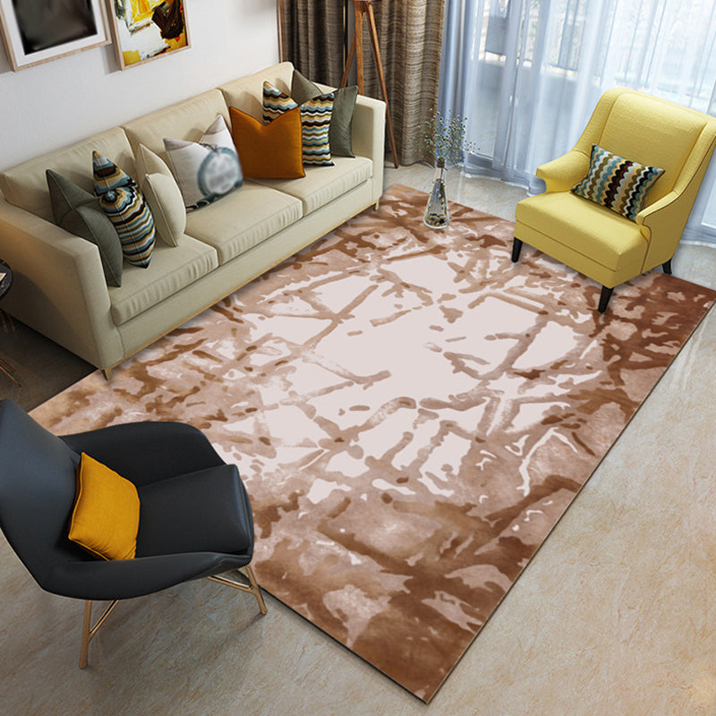 Multicolor Living Room Rug Minimalist Watercolor Pattern Rug Polyester Washable Anti-Slip Backing Pet Friendly Carpet Red Brown Clearhalo 'Area Rug' 'Modern' 'Rugs' Rug' 1811035