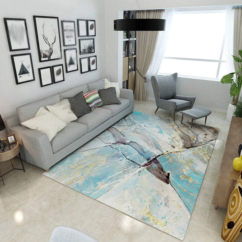 Multicolor Abstract Rug Polyester Industrial Rug Pet Friendly Washable Non-Slip Area Rug for Living Room Clearhalo 'Area Rug' 'Rug' 1811062