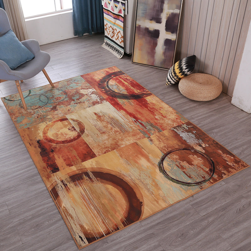 Multicolor Abstract Rug Polyester Industrial Rug Pet Friendly Washable Non-Slip Area Rug for Living Room Clearhalo 'Area Rug' 'Rug' 1811069