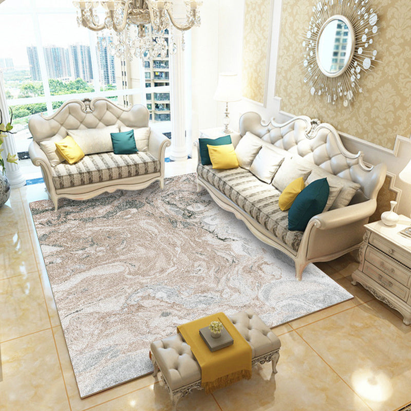 Multicolor Living Room Rug Industrial Watercolor Abstract Pattern Rug Polyester Washable Anti-Slip Backing Pet Friendly Carpet Camel Clearhalo 'Area Rug' 'Rug' 1811083