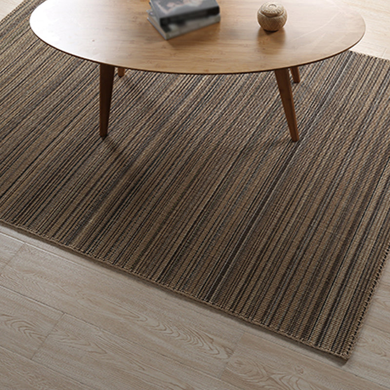 Brown Living Room Rug Countryside Striped Pattern Rug Jute Washable Anti-Slip Backing Pet Friendly Carpet Clearhalo 'Area Rug' 'Rug' 1811282