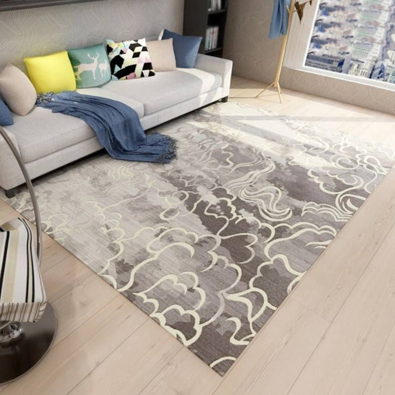 Multicolor Bedroom Rug Industrial Abstract Rug Polyester Washable Anti-Slip Backing Pet Friendly Carpet Grey Clearhalo 'Area Rug' 'Rug' 1811718