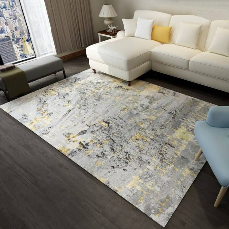 Multicolor Bedroom Rug Industrial Abstract Rug Polyester Washable Anti-Slip Backing Pet Friendly Carpet Light Gray Clearhalo 'Area Rug' 'Rug' 1811722