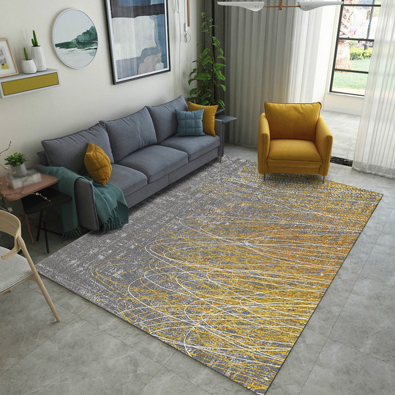 Creative Abstract Rug Multicolor Industrial Rug Polyester Pet Friendly Washable Non-Slip Area Rug for Living Room Grey Clearhalo 'Area Rug' 'Rug' 1811770