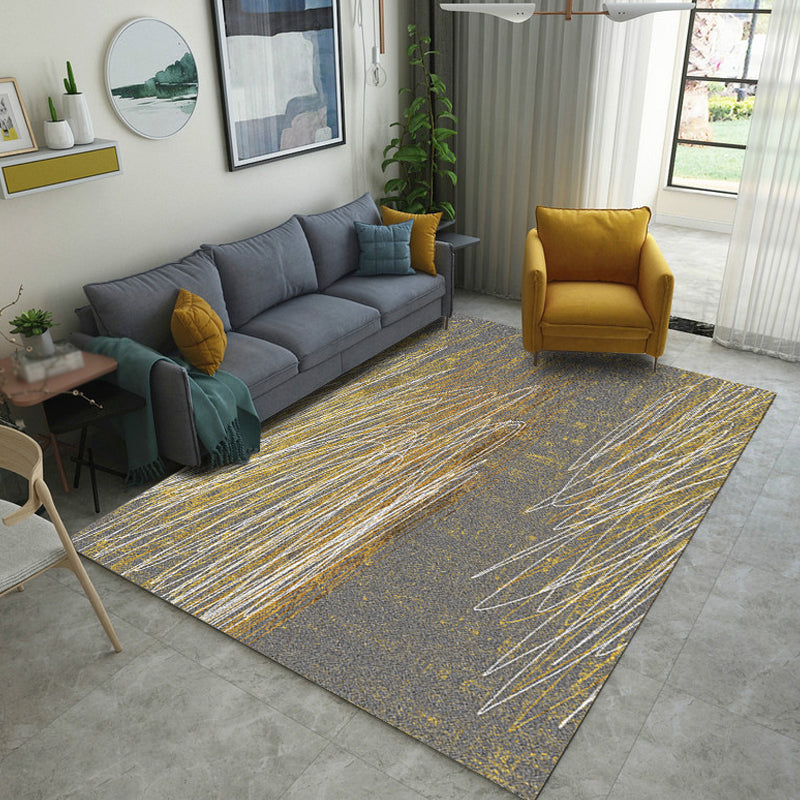 Creative Abstract Rug Multicolor Industrial Rug Polyester Pet Friendly Washable Non-Slip Area Rug for Living Room Dark Gray Clearhalo 'Area Rug' 'Rug' 1811771