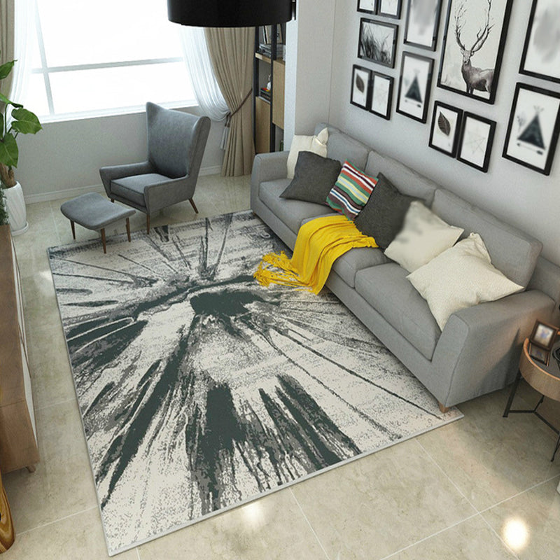 Multicolor Living Room Rug Industrial Watercolor Pattern Rug Polyester Washable Anti-Slip Backing Pet Friendly Carpet Black Clearhalo 'Area Rug' 'Rug' 1812183