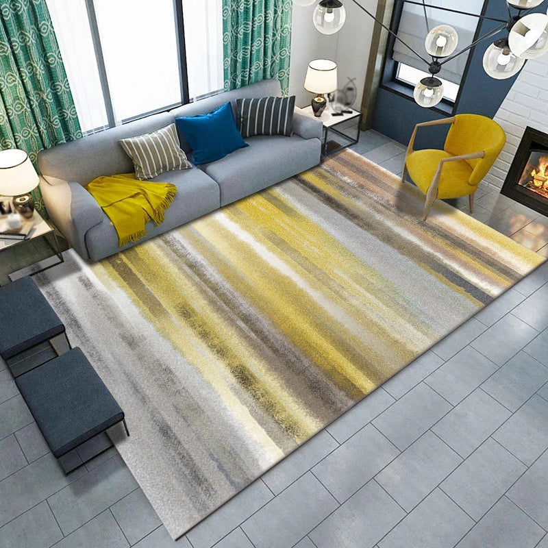 Industrial Abstract Rug Multicolor Polyester Rug Non-Slip Pet Friendly Washable Are Rug for Bedroom Yellow Clearhalo 'Area Rug' 'Rug' 1812192