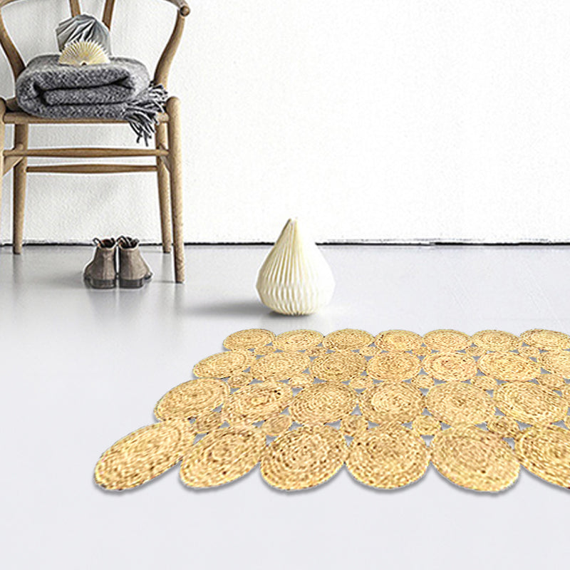 Countryside Solid Color Rug Beige and Yellow Jute Rug Non-Slip Pet Friendly Washable Are Rug for Study Clearhalo 'Area Rug' 'Rug' 1812255