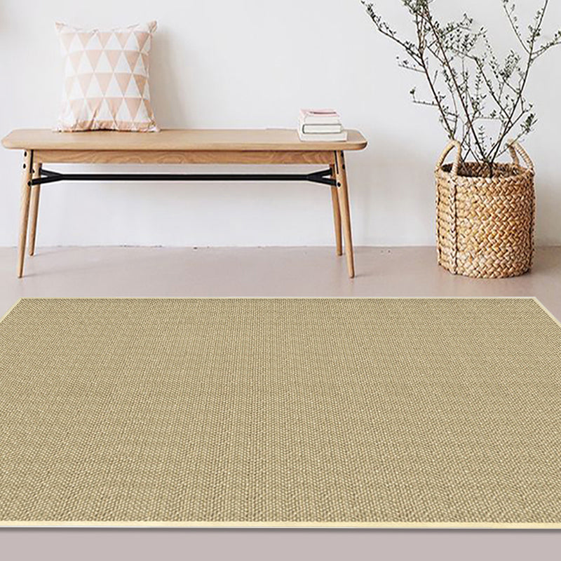 Brown Living Room Rug Rustic Solid Color Rug Sisal Washable Anti-Slip Backing Pet Friendly Carpet Brown Clearhalo 'Area Rug' 'Rug' 1812270
