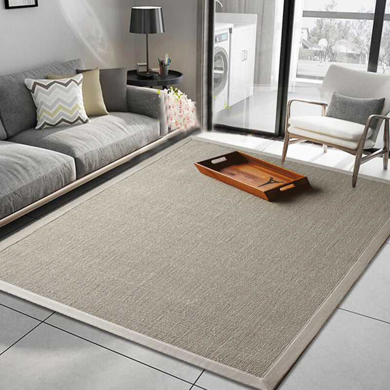 Casual Plain Rug Beige Rural Rug Jute Pet Friendly Washable Non-Slip Area Rug for Decoration Clearhalo 'Area Rug' 'Rug' 1812403