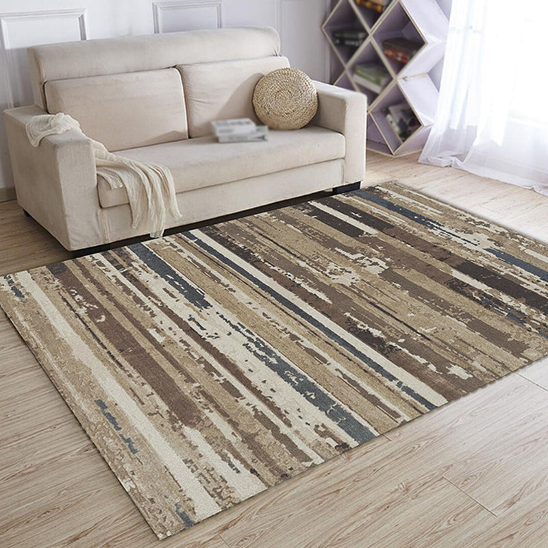 Fancy Abstract Rug Multicolor Industrial Rug Polyester Pet Friendly Washable Non-Slip Area Rug for Bedroom Brown Clearhalo 'Area Rug' 'Rug' 1812545