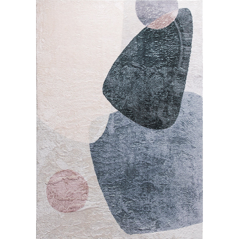 Modernist Colorblock Rug Blue Polyester Rug Non-Slip Pet Friendly Washable Area Rug for Bedroom Clearhalo 'Area Rug' 'Rug' 1812735