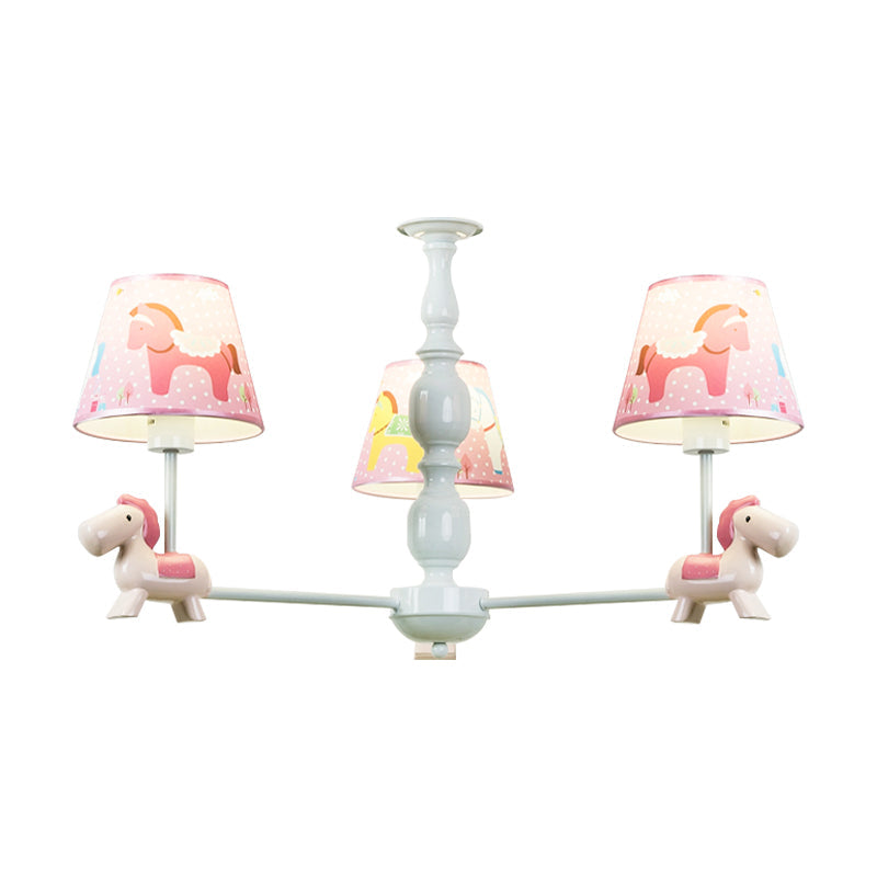 Nordic Stylish Pony Chandelier Metal Multi Head Hanging Lamp for Dinging Room Clearhalo 'Ceiling Lights' 'Chandeliers' Lighting' options 181283