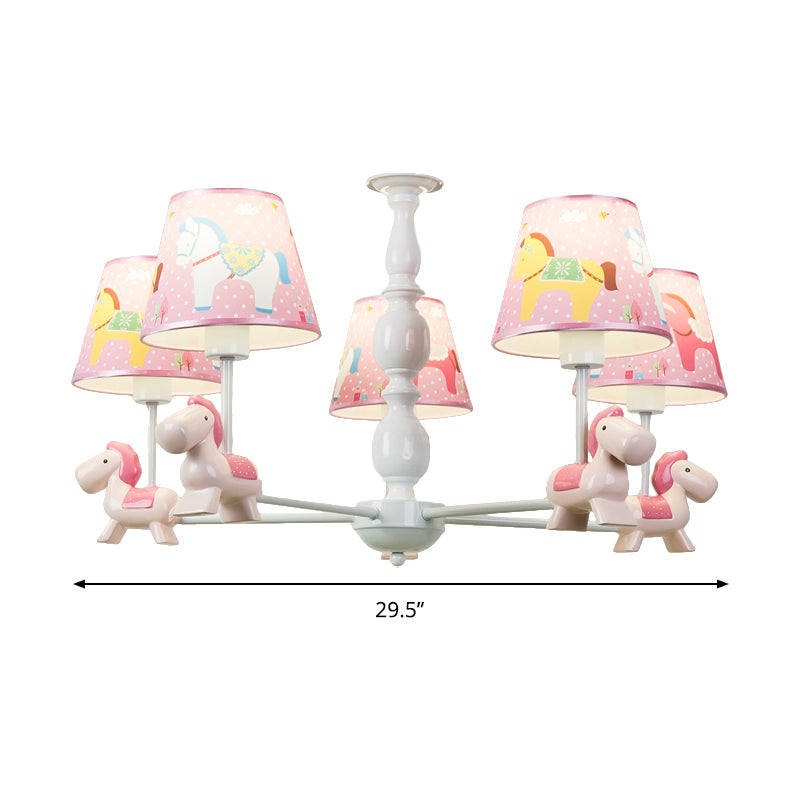 Nordic Stylish Pony Chandelier Metal Multi Head Hanging Lamp for Dinging Room Clearhalo 'Ceiling Lights' 'Chandeliers' Lighting' options 181291