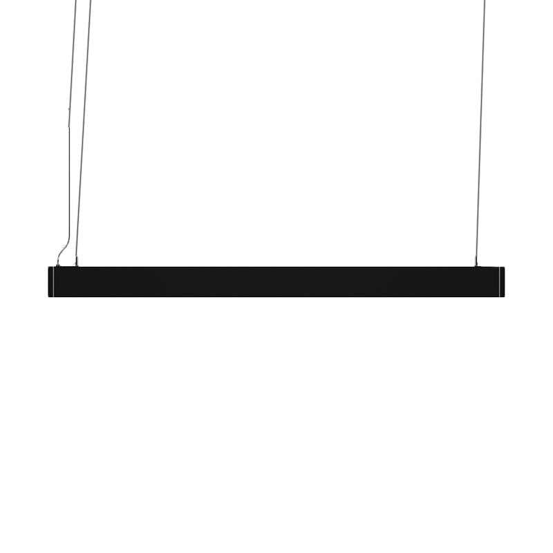 Linear Pendant Lamp Minimal Metal Led White/Black Hanging Light Kit in White/Warm/Natural Light Clearhalo 'Ceiling Lights' 'Modern Pendants' 'Modern' 'Pendant Lights' 'Pendants' Lighting' 181409