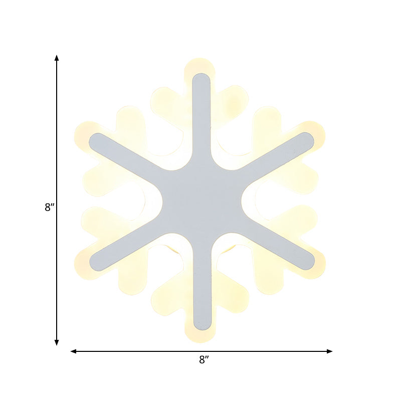 Flat Cartoon Shape Wall Light Modern Stylish Acrylic LED Wall Lamp in White for Stair Clearhalo 'Wall Lamps & Sconces' 'Wall Lights' Lighting' 181691