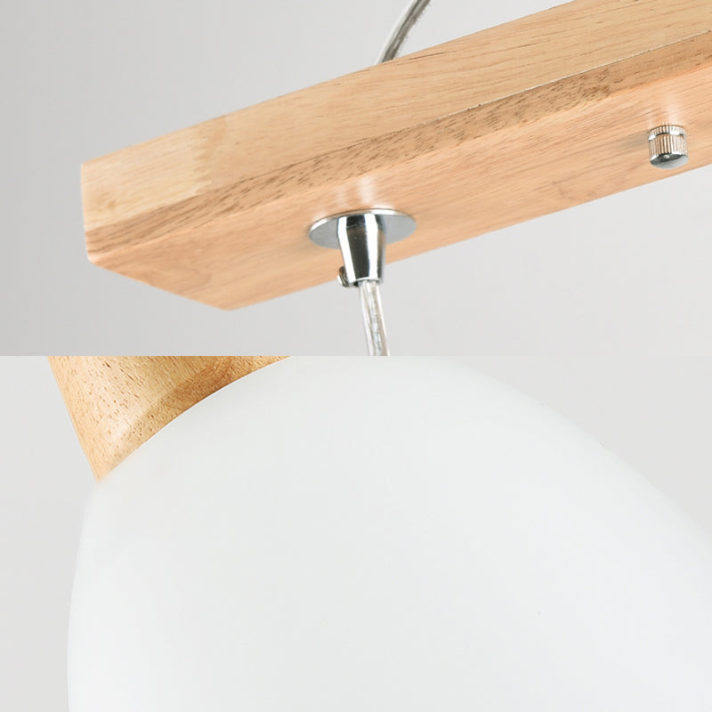 Bell Shape 1/2/3 Light Glass Pendant Light Fixture in White Color Simple Style Ceiling Lamp Clearhalo 'Ceiling Lights' 'Glass shade' 'Glass' 'Iluminaci��n' 'L��mparas Colgantes' 'L��mparas de Techo' 'Pendant Lights' Hogar' Lighting' 181976