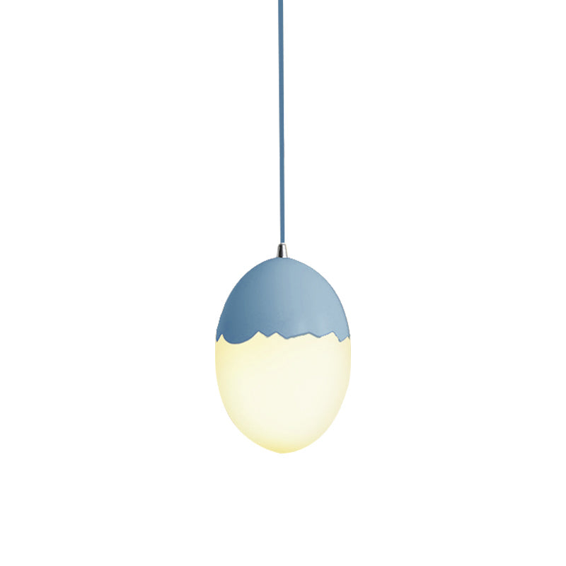 Modern Stylish Hanging Light Eggshell Acrylic Metal Suspension Light for Dining Room Clearhalo 'Ceiling Lights' 'Glass shade' 'Glass' 'Pendant Lights' 'Pendants' Lighting' 182243