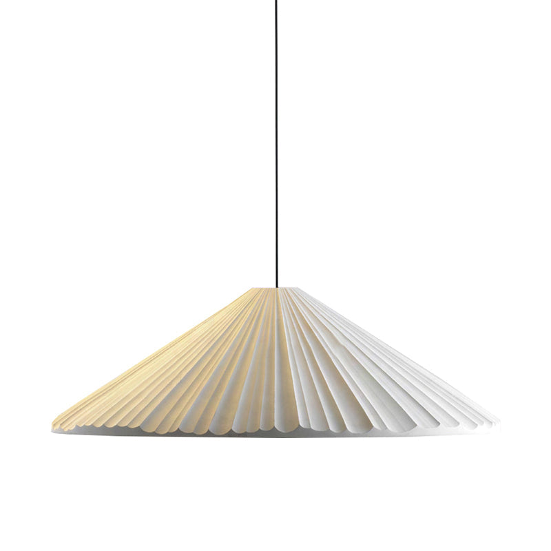 Nordic Style Fold Cone Pendant Light 1 Head Resin Hanging Light for Cafe Restaurant Clearhalo 'Ceiling Lights' 'Pendant Lights' 'Pendants' Lighting' 182675