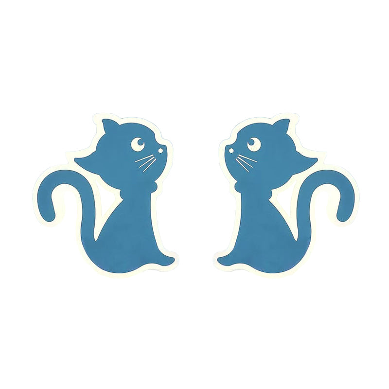 Metal Slim Kitten Wall Light Animal Macaron Colored Wall Sconce for Bedroom Kindergarten Clearhalo 'Wall Lamps & Sconces' 'Wall Lights' Lighting' 183239
