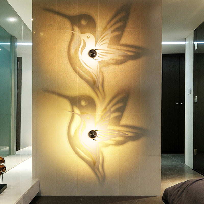 Metal Cartoon Shape Wall Light One Light Modern Style Wall Sconce for Study Room Clearhalo 'Wall Lamps & Sconces' 'Wall Lights' Lighting' 183328