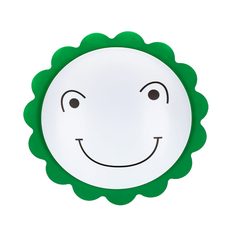 Modern Smiling Sun Ceiling Mount Light Acrylic Flush Light for Kindergarten Baby Bedroom Clearhalo 'Ceiling Lights' 'Close To Ceiling Lights' 'Close to ceiling' 'Flush mount' Lighting' 184620